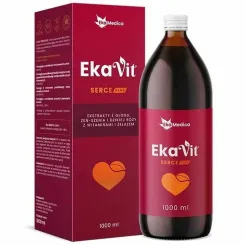 EKAVIT Serce Plus (Ekstrakty z Głogu, Żeń-Szenia i Dzikiej Róży z Witaminami i Żelazem) 1 l - Ekamedica