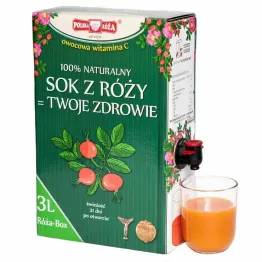 Róża Box - Sok z Róży Tłoczony 3 l - Polska Róża