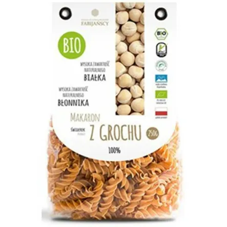 Makaron z Grochu Świderek Fusilli 250 g - Fabijańscy 
