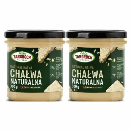 2 x Chałwa Naturalna Bez Dodatku Cukru 300 g - Targroch
