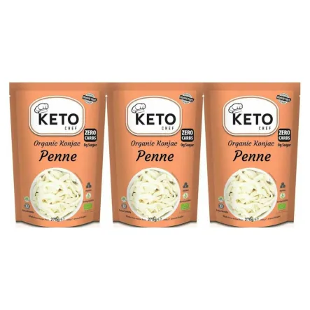 3 x Makaron Konjac Penne Bio 270 g (200 g) - Keto Chef
