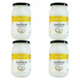Zestaw 4 x Olej Kokosowy Bezzapachowy Rafinowany 900 ml  -  Natur Planet