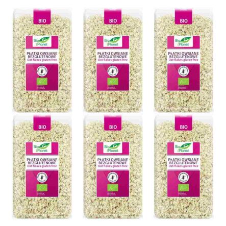 6 x Płatki Owsiane Bezglutenowe Bio 600 g - Bio Planet