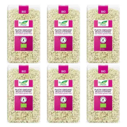6 x Płatki Owsiane Bezglutenowe Bio 600 g - Bio Planet