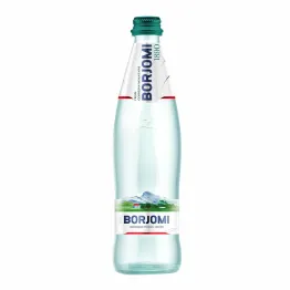 Naturalna Woda Mineralna Naturalnie Wysoko Nasycona CO2 Wysoko Zmineralizowana Butelka Szklana 500 ml - Borjomi