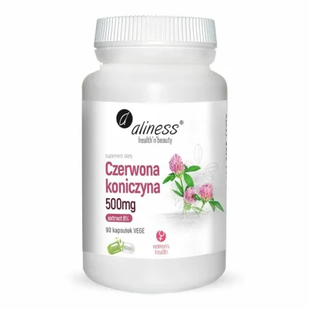 Czerwona Koniczyna Extrakt 8% 500 mg 90 Kapsułek - Aliness