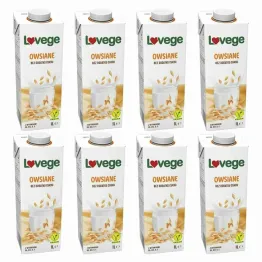 8 x Lovege Napój Owsiany Bez Dodatku Cukru 1 l - Sante
