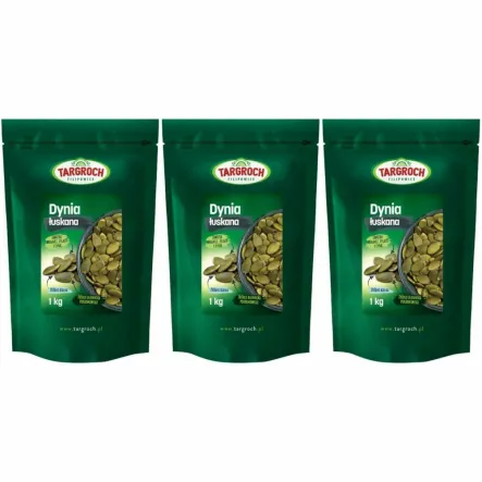 3 x Pestki Dyni bez Łupiny Doypack 1 kg - Targroch