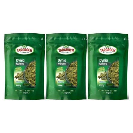 3 x Pestki Dyni bez Łupiny Doypack 1 kg - Targroch