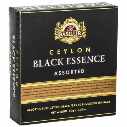 Zestaw Herbat Czarnych z Dodatkami CEYLON BLACK ESSENCE 40 Saszetek - Basilur