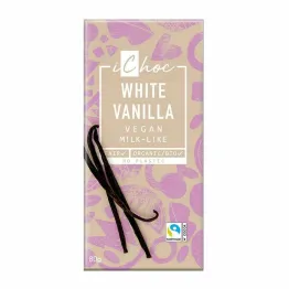 Tabliczka Biała z Wanilią Bourbon Bio 80 g - Ichoc