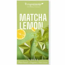 Tabliczka Kakaowa Matcha i Cytryna Bezglutenowa Bio 60 g - Benjamissimo