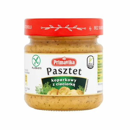 Pasztet Koperkowy z Cieciorką 160 g Primavika - Przecena Krótka Data Minimalnej Trwałości