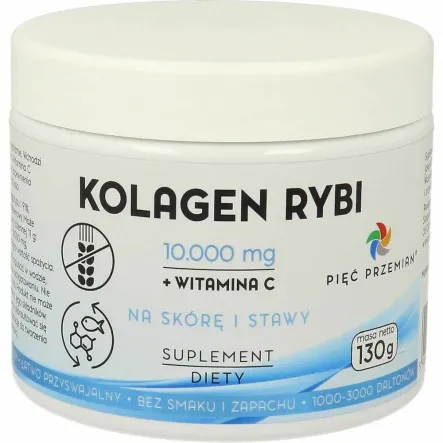Kolagen Rybi+ Witamina C 130 g - Pięć Przemian