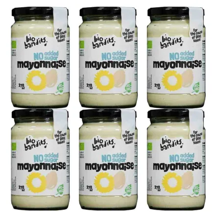 6 x Majonez Jajeczny Bez Dodatku Cukru Bio 370 ml - Bio Bandits