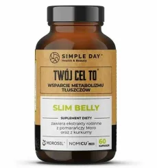 Slim Belly - Twój Cel To: Wsparcie Metabolizmu Tłuszczów 60 Kapsułek - Simple Day