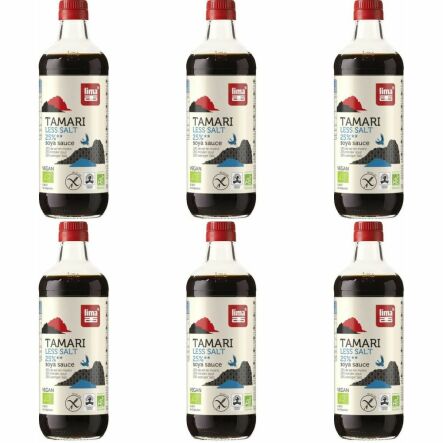 6 x Sos Sojowy Tamari 25% Mniej Soli Bezglutenowy Bio 500 ml - Lima