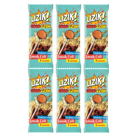 6 x Lizak z Witaminami o Smaku Coli COLOSZOK 8 g - LIZIK!