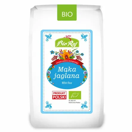 Mąka Jaglana Bio 500 g - Bio Raj - Przecena Krótka Data Minimalnej Trwałości