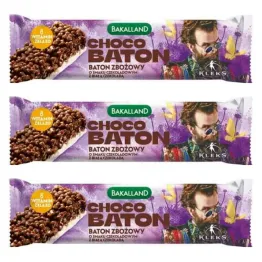 3 x Choco Baton Zbożowy o Smaku Czekoladowym z Białą Czekoladą 25 g - Bakalland