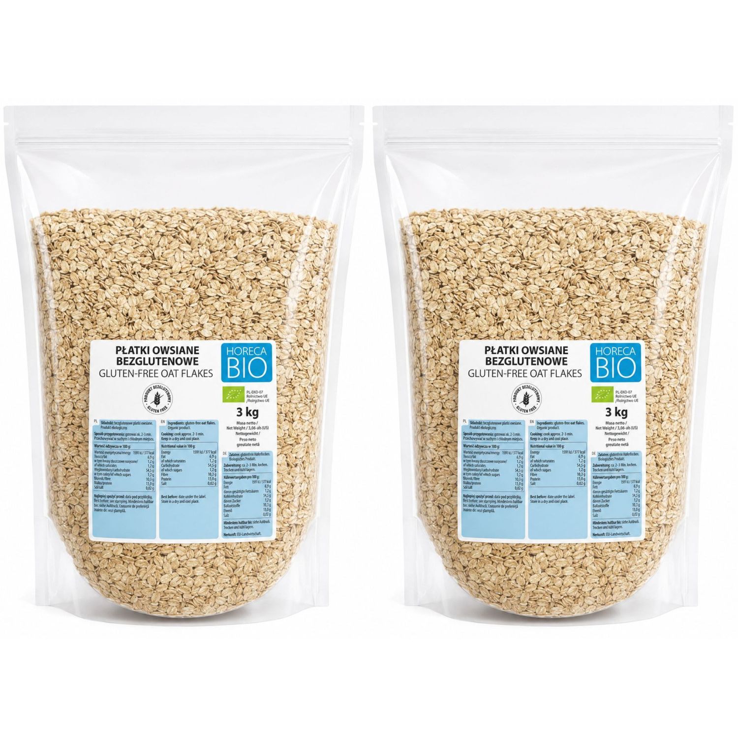 2 x Płatki Owsiane Bezglutenowe Bio 3 kg - Horeca