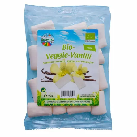 Pianki Waniliowe Bez Laktozy Bezglutenowe Bio 90 g - Okovital - Przecena Krótka Data Minimalnej Trwałości