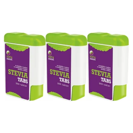 3 x Stewia w Tabletkach 18 g 300 Tabletek Słodzik - Natusweet