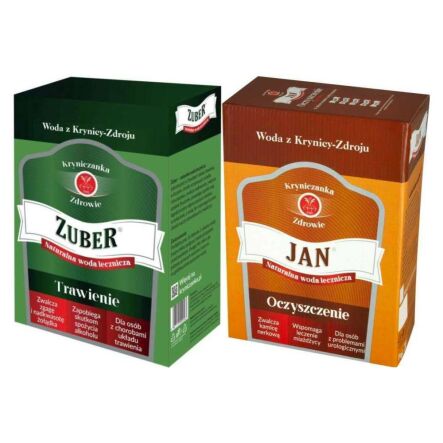 Zuber - Karton 3 l - Woda Lecznicza - Krynica + Woda Lecznicza w Kartonie Jan Oczyszczenie 3 l - Krynica