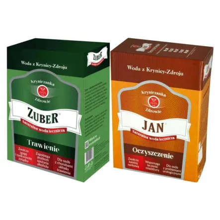 Zuber - Karton 3 l - Woda Lecznicza - Krynica + Woda Lecznicza w Kartonie Jan Oczyszczenie 3 l - Krynica