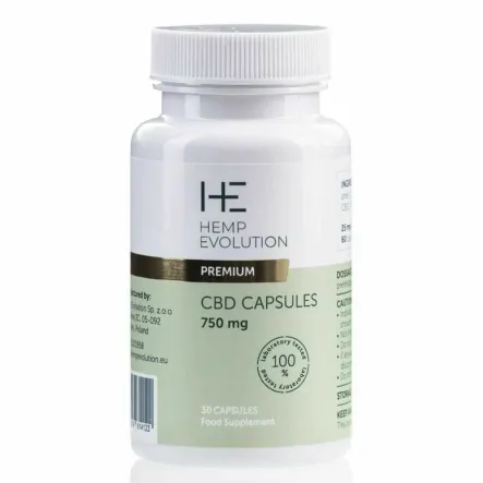 CBD 25 mg Fitoskładników Kapsułki Premium 30 Sztuk - Hemp Evolution