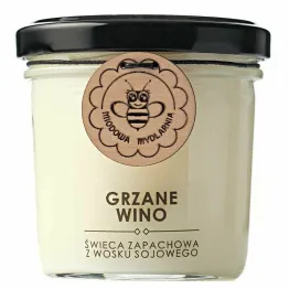 Świeca Sojowa Grzane Wino 120 ml - Miodowa Mydlarnia