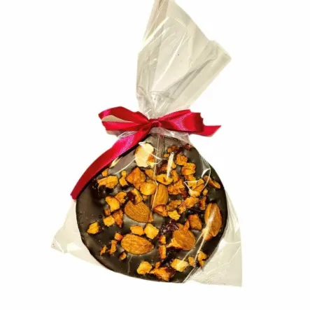 Bombka - Czekolada Ciemna ze Śliwką i Migdałami Słodzona Ksylitolem 40 g - Santini