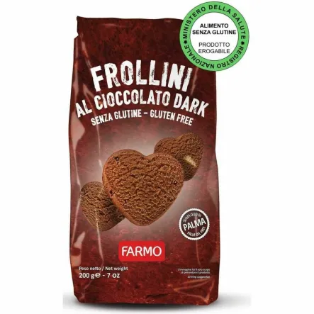 Ciasteczka Czekoladowe Bez Laktozy Bezglutenowe 200 g - Farmo