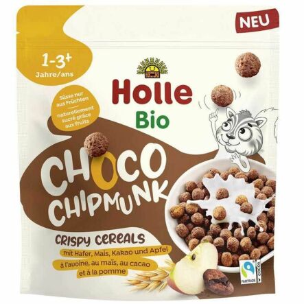 BIO Chrupiące Płatki Zbożowe Kuleczki - Czekoladowa Wiewiórka 125 g - Holle