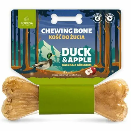 Kość do Żucia Kaczka & Jabłko 55 g (12 cm) - Pokusa