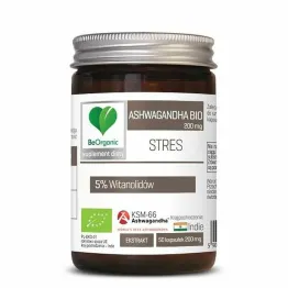 Ashwagandha Ekstrakt Bio 50 Kapsułek 200 mg - BeOrganic