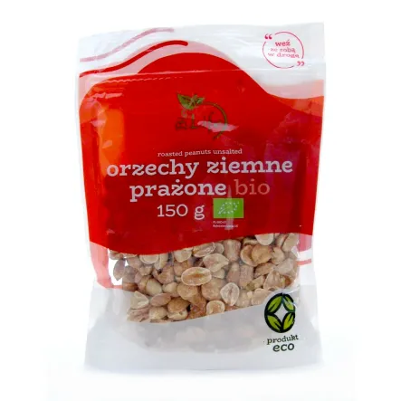 Orzeszki Ziemne Prażone Niesolone Bio 150 g - Bio Life - Przecena Krótka Data Minimalnej Trwałości