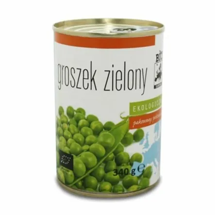 Groszek Zielony Konserwowy Bio 340 g (270 g) Bio Europa - Wyprzedaż