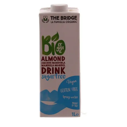 Napój Migdałowy 3% Bez Dodatku Cukru Bezglutenowy 1 l Eko The Bridge 