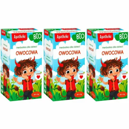3 x Herbatka Dla Dzieci Owocowa Bio 40 g (20 x 2 g) - Apotheke