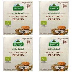 4 x Pieczywo Chrupkie Protein+ Bezglutenowe Bez Dodatku Cukru Bio 100 g - EkoWital