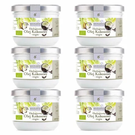 6 x Olej Kokosowy Virgin Bio 200 ml - Bio Planete