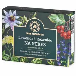 Lawenda i Różeniec NA STRES 30 Kapsułek - Herbal Monasterium