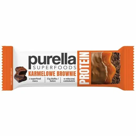 Baton Proteinowy Karmelowe Brownie 45 g - Purella (data: 30.07.2025)