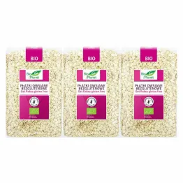 Zestaw 3 x Płatki Owsiane Bezglutenowe Bio 1 kg Bio Planet