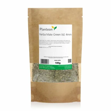 Yerba Mate Green Liść 4 mm 100 g - Planteon