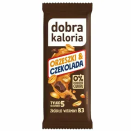 Baton Daktylowy Orzeszki & Czekolada Bez Dodatku Cukru 35 g - Dobra Kaloria