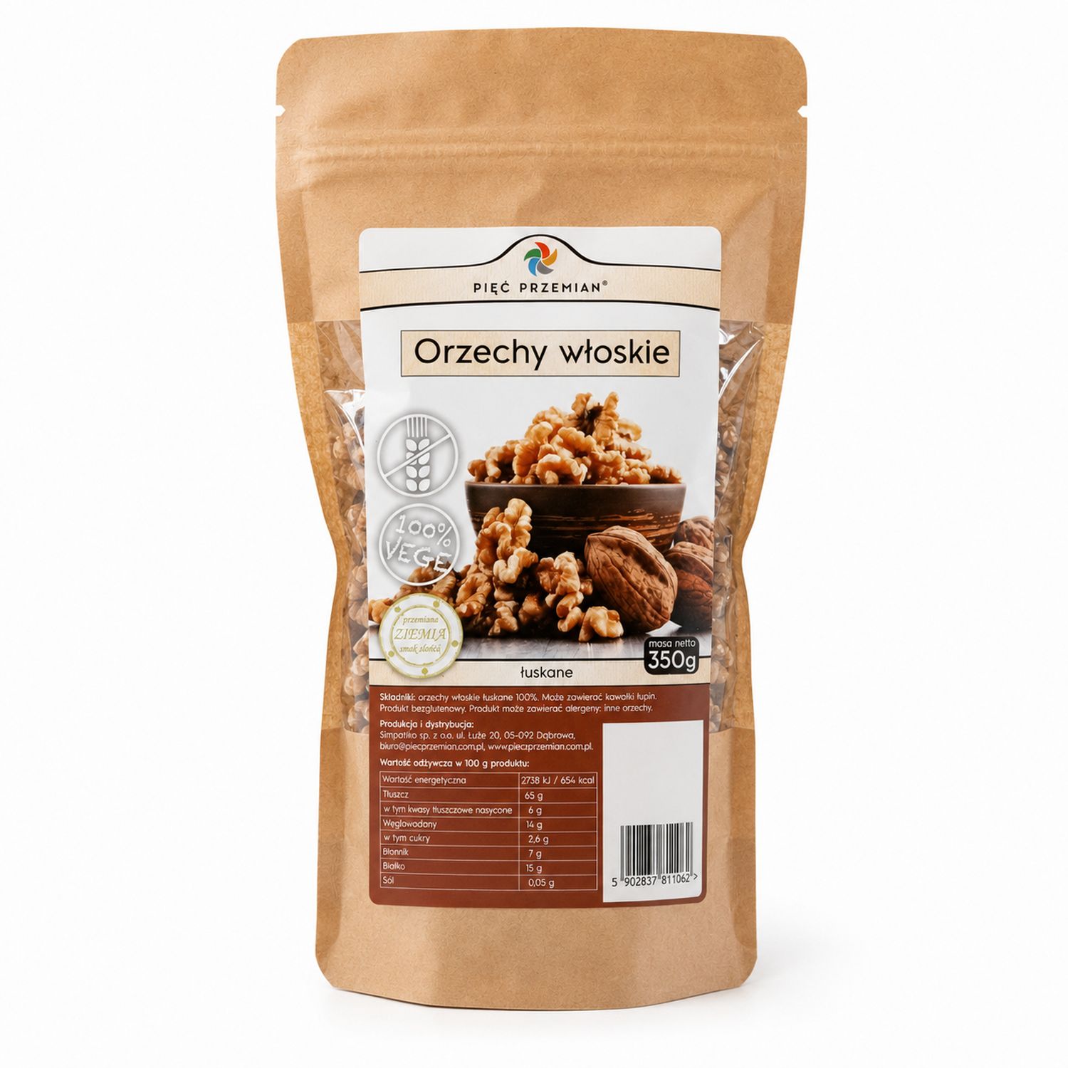 Orzechy Włoskie 350 g - Pięć Przemian