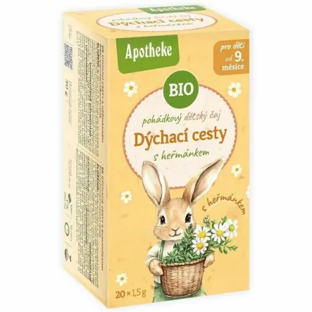 Herbatka Dla Dzieci Ślaz Dziki, Dzika Róża, Rumianek, Prawoślaz Bio 30 g (20x1,5 g) - Apotheke