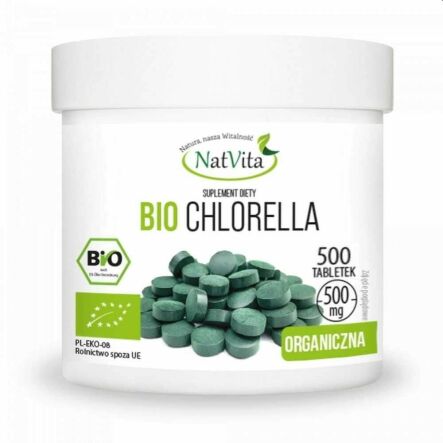 Chlorella BIO 500 mg 500 Tabletek - NatVita
